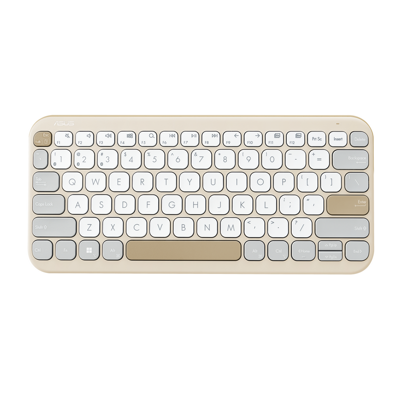 TECLADO ASUS KW100 COMPACTO, ULTRAFINO , BLUETOOTH COR: OAT MILK