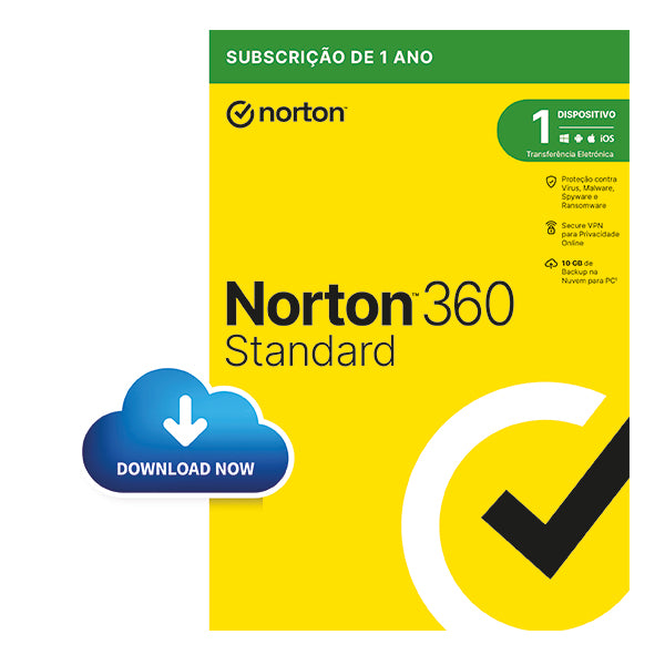 NORTON 360 STANDARD 10GB PO 1 USER 1 DEVICE 12MO CPCDI DRMKEY FTP