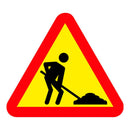 SINAL DE TRÂNSITO ´´PELIGRO OBRAS´´, PVC, 50 X 50 CM