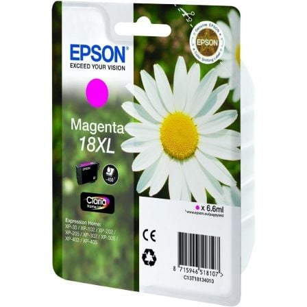 TINTEIRO EPSON SERIE 18XL MAGENTA XP-102/205/305/405 - C13T181340