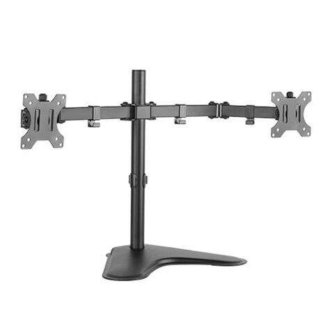 SUPORTE DE MESA CROMAD COM BRAÇOS ARTICULADOS PARA 2 MONITORES DE