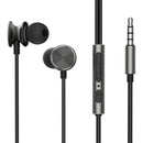 WIRED EARPHONES JR-EW03, HALF IN EAR (DARK GREY)