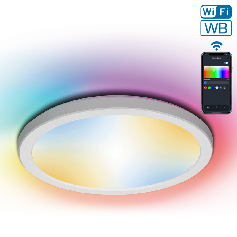 LUMINÁRIA DE TETO ULTRAFINA WIFI WB INTELIGENTE 19W