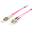 EQUIP LCSC FIBER OPTIC PATCH CABLE, OM4, 2M