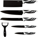 CONJUNTO CECOTEC DE 6 FACAS DE COZINHA TOP CHEF PRETAS