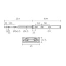 CONJUNTO DE GUIA TELESCÓPICO GC5 45X400MM ZN 78040 MICEL