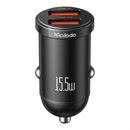 CARREGADOR DE ISQUEIRO MCDODO CC-2950, 2X USB, 15,5W (PRETO)