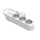 REGLETA SILVERSANZ 3 TOMAS BLANCA INTERRUPTOR 1.5M