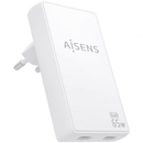 CARGADOR DE PARED GAN AISENS ASCH-65W2P077-W 2XUSB TIPO-C 65W BLA