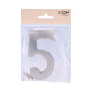 NUMERO 5 NIQUEL MATE 10CM FIXAÇÃO INVISIVEL EDM
