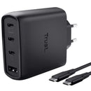 CARGADOR DE PARED GAN TRUST MAXO 65W 26067 3XUSB TIPO-C 1XUSB INC