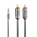 Lindy 35333 cabo de áudio 1 m 3.5mm 2 x RCA Antracite