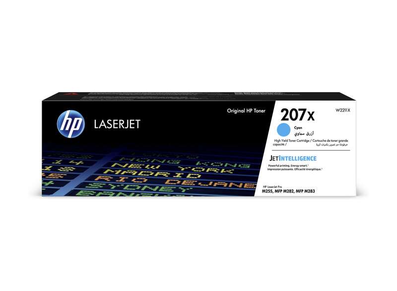 HP Toner LaserJet Original 207X Ciano de elevado rendimento