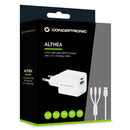 ALTHEA16B 2-PORT 33W GAN USB PD CHARGER WITH 3-IN-1 CHARGING CABL