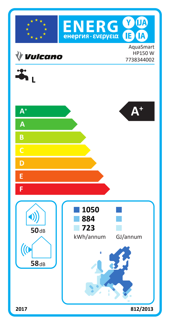 VULCANO - BOMBA CALOR AQUASMART HP150W 7738344002