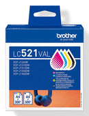 BROTHER LC521VAL PACK DE 4 CARTUCHOS DE TINTA ORIGINAL (BKCMY) -