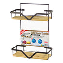 ESTANTE WC COM 2 PRATELEIRAS, METAL/BAMBU, 27,5 X 12 X 37 CM