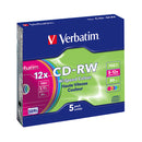 CR-RW VERBATIM 12X700MB COR SLIM - PACK5