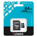 TARJETA DE MEMORIA KINGSTON CANVAS GO! PLUS 64GB MICROSD XC CON A