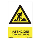 SINAL PERIGO ´´ZONA DE OBRAS´´ (PVC 0.7MM) 30X40CM NORMALUZ