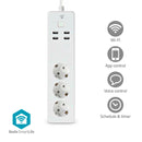 NEDIS WIFI SMARTLIFE EXTENSÃO ELETRICA 3X PLUG WITH EARTH CONTACT