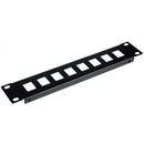 EQUIP PATCH PANEL 10" UNLOADED 1U 8X RJ45 BLACK
