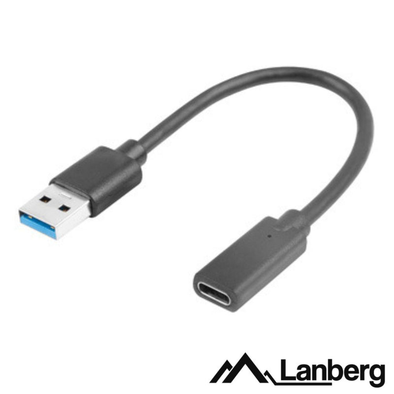 CABO ADAPTADOR USB-C 3.1 FÊMEAUSB-A MACHO 15CM OTG LANBERG