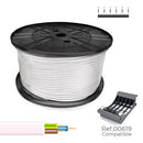 ROLO DE CABO REDONDO 3X1MM BRANCO 300M (BOBINE GRANDE Ø400X200MM)