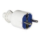 FICHA 2P+T 16A 250V PVC BRANCO. FIXAÇÃO DE CABOS ABATÍVEL SOLERA