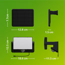 LUZ DE SEGURANÇA SOLAR LED FYNS PRETO 8,2 W, 1000/50 LM, 3000 K