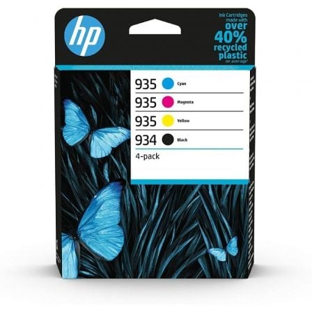 HP Conjunto de 4 Tinteiros Originais 934 Preto e 935 Ciano/Magent