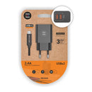 CARGADOR DE PARED TECH ONE TECH TEC2423 2XUSB + CABLE USB TIPO-C