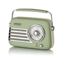 RÁDIO PORTÁTIL HAEGER RETRO( BATERIA  - 5 W - VERDE  )