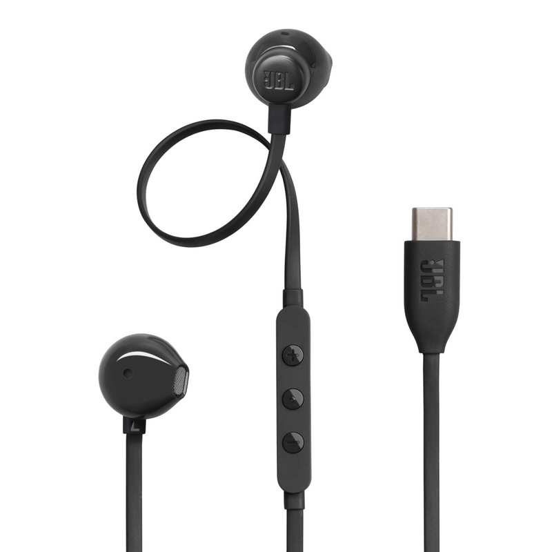 JBL EARPHONES TUNE T305 HIRES AUDIO & PURE BASS USB-C BLACK