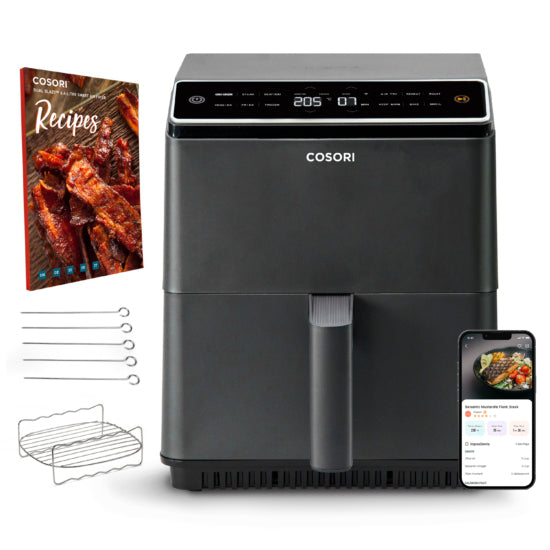 AIR FRYER COSORI DUAL BLAZE CHEF EDITION PRETA 6,4L