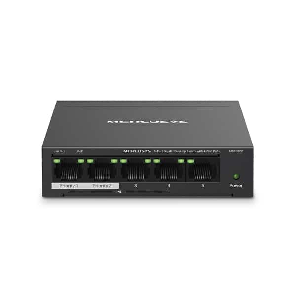 SWITCH MERCUSYS 5-PORT GIGABIT DESKTOP SWITCH WITH  4-PORT POE+