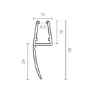 PERFIL PARA DUCHE JUNTA 23MM PF8 10,2X36MM TR 18532 MICEL