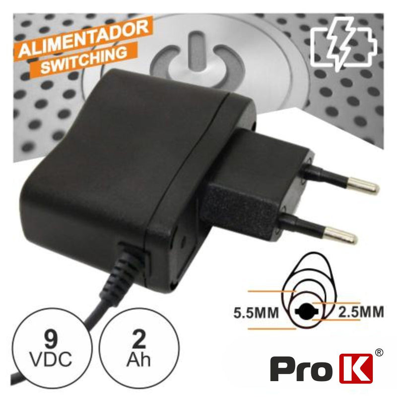 ALIMENTADOR SWITCHING 9V 2A PROK