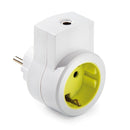 ADAPTADOR COM 1 TOMADA, 2 PINOS E CONECTOR SCHUKO, E CABO DE SAÍD