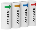 PAPEL TERMICO CELLY ADHESIVO VERDE Y AZUL 4 ROLLOS