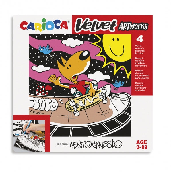 CARIOCA VELVET ARTWORKS PACK DE 4 ILUSTRACIONES DE TERCIOPELO PAR