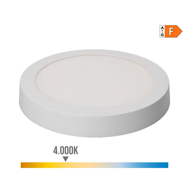 DOWNLIGHT LED SUPERFÍCIE REDONDO 20W 1500LM 4000K LUZ DIA BRANCO