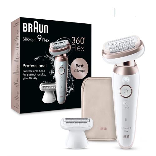 Braun Silk-épil 9 Flex 9-030 3D 40 pinças Rosa, Branco