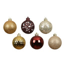 BOLAS DE DECORAÇÃO PARA ÁRVORE DE NATAL, CORES SORTIDAS, CAIXA CO