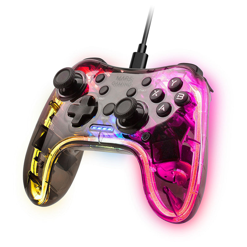 COMANDO MARS GAMING MGP-C GAMEPAD, NEON RGB, DUAL HAPTIC, SWITCH,