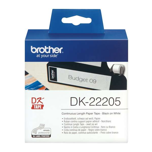 Brother DK-22205 etiquetadora Preto sobre branco