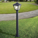 CANDEEIRO BALIZA COM POSTE GIAFFA/ROBY, TRANSPARENTE, E27, PRETO,