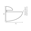 PACK COM 2 SUPORTE MOD. PELICANO SP04 75X65MM BRANCO M31201 MICEL