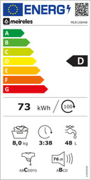 MÁQUINA DE LAVAR ROUPA MEIRELES MLR1084W 8KG