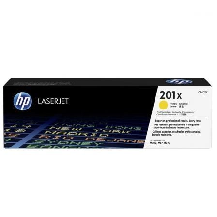 HP Toner LaserJet original 201X amarelo de elevado rendimento